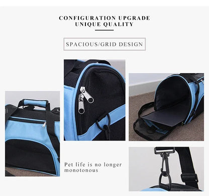 Breathable Soft-Sided Pet Carrier Bag for Travel - Smarsty