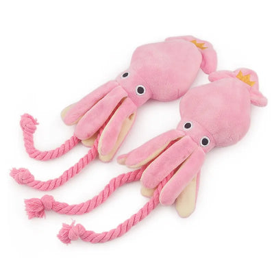 Octopus Plush Dog Chew Toy for Teeth Cleaning - Smarsty