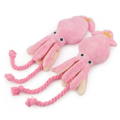 Octopus Plush Dog Chew Toy for Teeth Cleaning - Smarsty