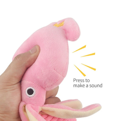 Octopus Plush Dog Chew Toy for Teeth Cleaning - Smarsty
