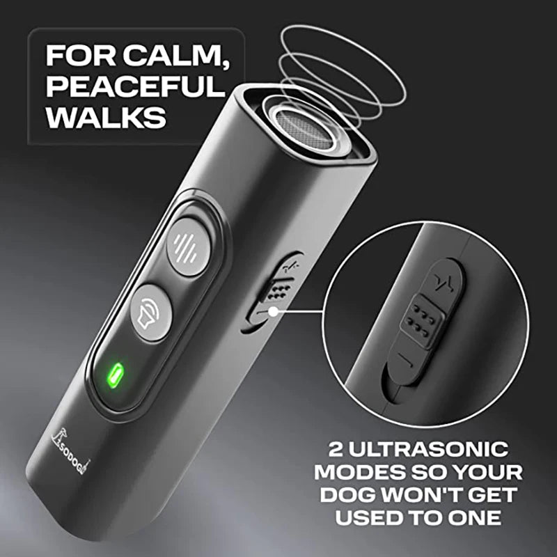 Ultrasonic Dog Bark Repeller USB Rechargeable Device - Smarsty