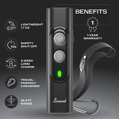 Ultrasonic Dog Bark Repeller USB Rechargeable Device - Smarsty