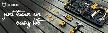 DEKO 126 Piece Power Tool Combo Set with Cordless Drill - Smarsty