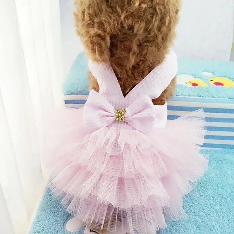Summer Pet Tutu Dress with Bowknot for Dogs - Smarsty