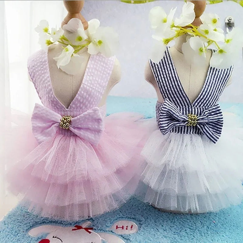 Summer Pet Tutu Dress with Bowknot for Dogs - Smarsty