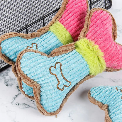Dog Squeaky Chew Toy for Teething Puppies - Smarsty