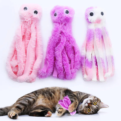 Cute Plush Octopus Cat Toy for Interactive Play - Smarsty