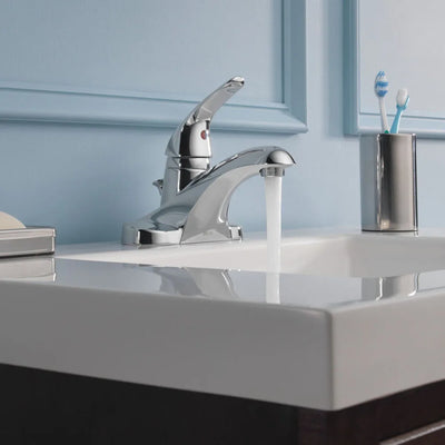 Double-Hole Basin Faucet for Hot and Cold Water - Smarsty