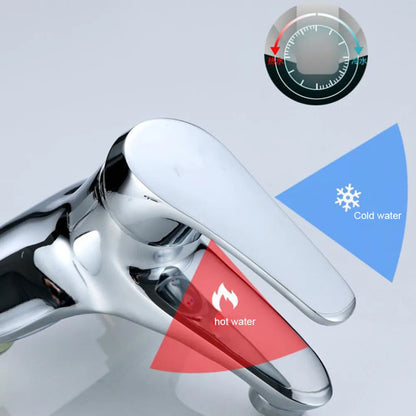 Double-Hole Basin Faucet for Hot and Cold Water - Smarsty