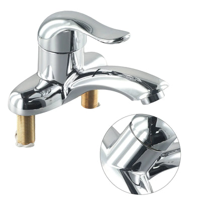 Double-Hole Basin Faucet for Hot and Cold Water - Smarsty