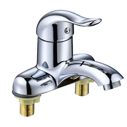 Double-Hole Basin Faucet for Hot and Cold Water - Smarsty
