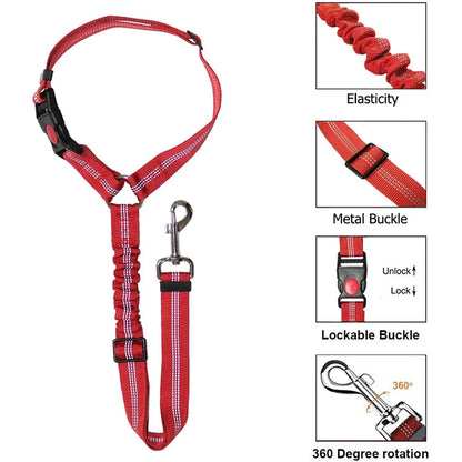 Adjustable Two-in-One Dog Harness Leash with Safety Belt - Smarsty
