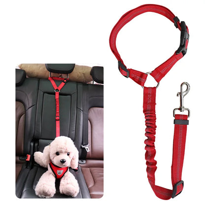 Adjustable Two-in-One Dog Harness Leash with Safety Belt - Smarsty