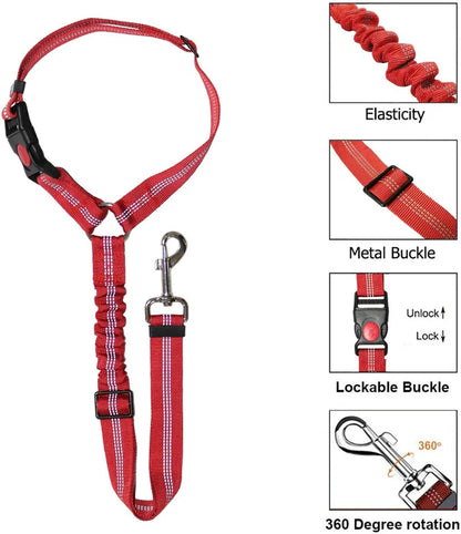 Adjustable Two-in-One Dog Harness Leash with Safety Belt - Smarsty