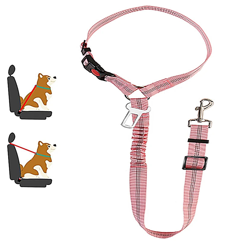Adjustable Two-in-One Dog Harness Leash with Safety Belt - Smarsty