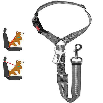 Adjustable Two-in-One Dog Harness Leash with Safety Belt - Smarsty