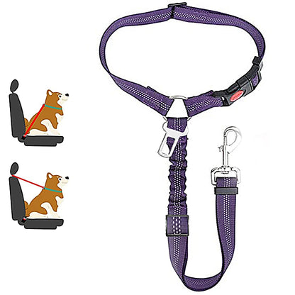 Adjustable Two-in-One Dog Harness Leash with Safety Belt - Smarsty