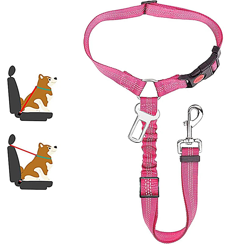 Adjustable Two-in-One Dog Harness Leash with Safety Belt - Smarsty
