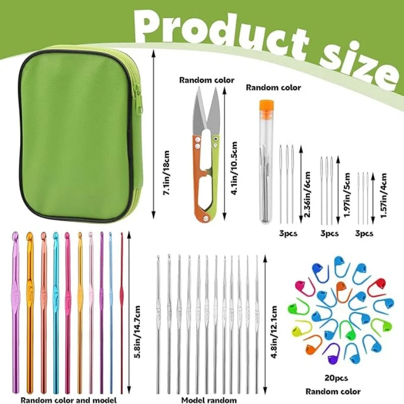54 Piece Crochet Needles Set with Storage Case - Smarsty