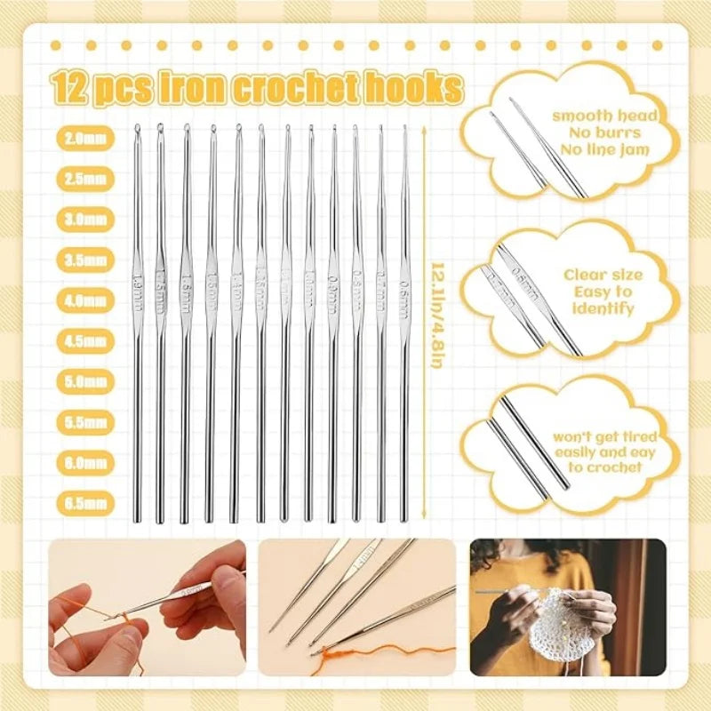 54 Piece Crochet Needles Set with Storage Case - Smarsty