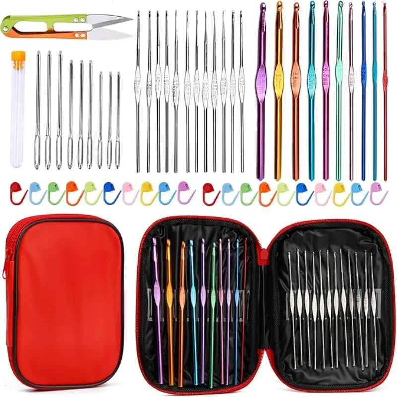54 Piece Crochet Needles Set with Storage Case - Smarsty
