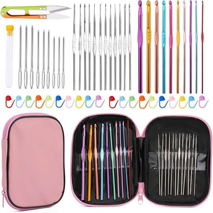 54 Piece Crochet Needles Set with Storage Case - Smarsty