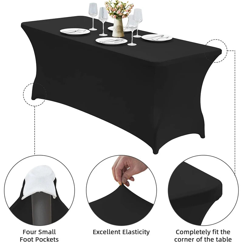 Stretch Spandex Table Cover for Rectangular Tables - Smarsty