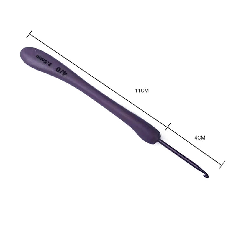 8Pcs/set Purple Crochet Hooks Set Craft Crochet Weaving Knitting Needles Hooks For Sewing Crafts Stitching 2.5-6.0mm - Smarsty