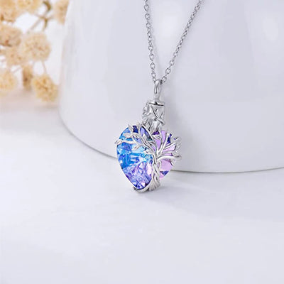 Heart Tree of Life Urn Necklace for Ashes - Smarsty