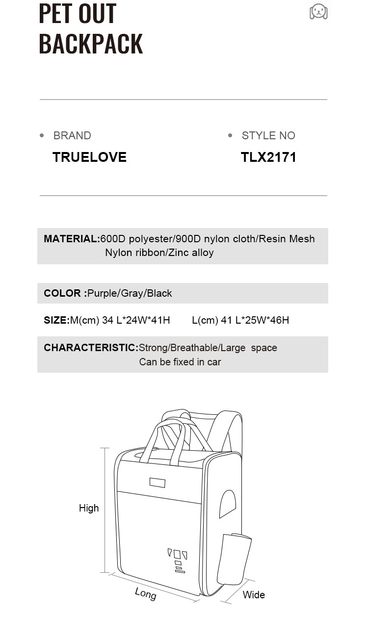 Truelove Breathable Pet Travel Carrier for Dogs and Cats - Smarsty