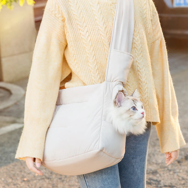 Portable Warm Cat Carrier Sling Bag for Travel - Smarsty