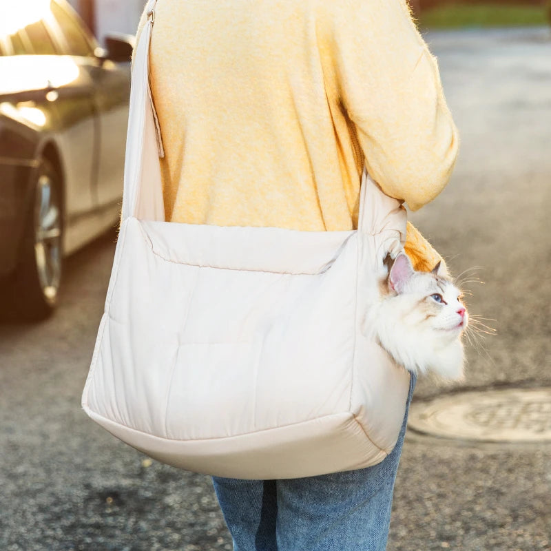 Portable Warm Cat Carrier Sling Bag for Travel - Smarsty