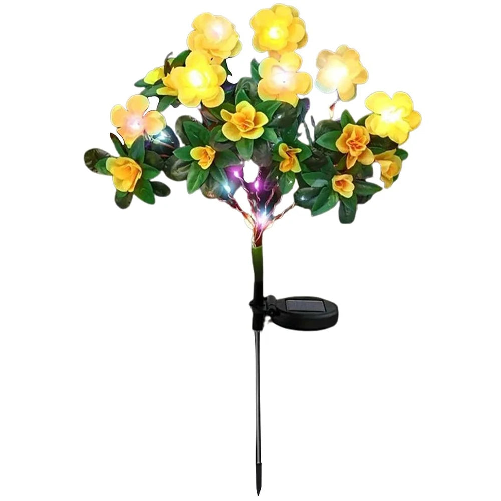 Waterproof LED Solar Azalea Flowers Lamp for Outdoor Decor - Smarsty