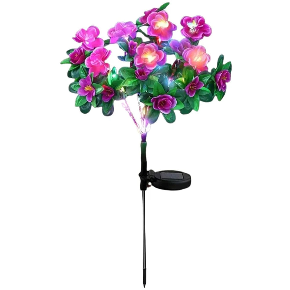 Waterproof LED Solar Azalea Flowers Lamp for Outdoor Decor - Smarsty