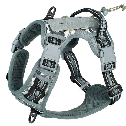 Adjustable No Pull Tactical Dog Harness for Medium Large Dogs - Smarsty