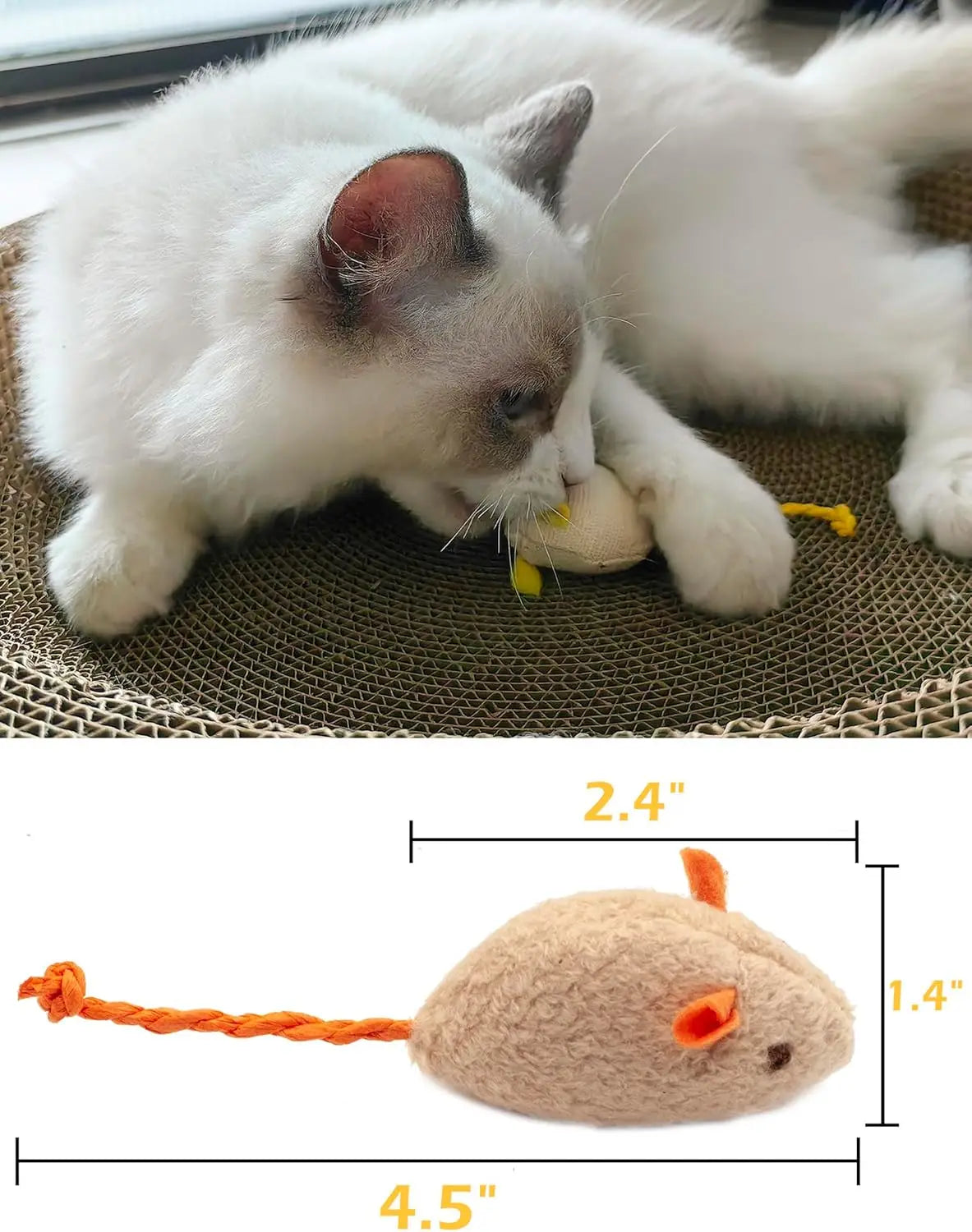 Interactive Catnip Mice Toys for Indoor Cats - Smarsty