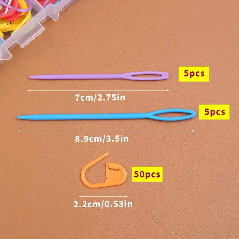 Multicolor Plastic Resin Knitting Clips for Easy Stitch Marking - Smarsty