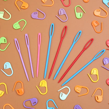 Multicolor Plastic Resin Knitting Clips for Easy Stitch Marking - Smarsty