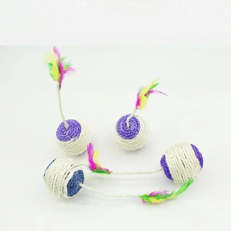 Interactive Sisal Scratching Ball Toy for Kittens - Smarsty