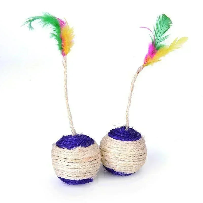 Interactive Sisal Scratching Ball Toy for Kittens - Smarsty