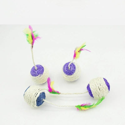 Interactive Sisal Scratching Ball Toy for Kittens - Smarsty