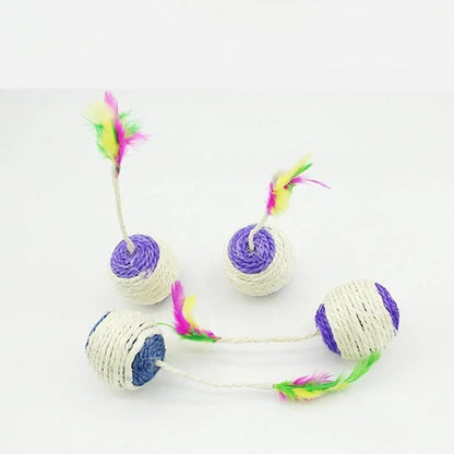 Interactive Sisal Scratching Ball Toy for Kittens - Smarsty