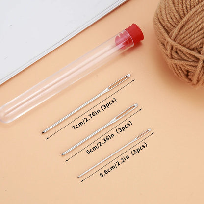 Large Eye Blunt Yarn Needles and Crochet Tools Set - Smarsty