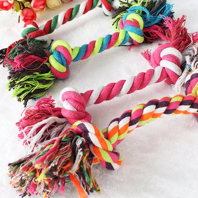 Durable Cotton Rope Dog Toy for Chewing and Teeth Cleaning - Smarsty