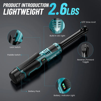 Seesii 6 Inch Cordless Electric Ratchet Wrench 55Nm - Smarsty