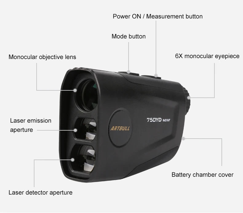 ARTBULL Laser Rangefinder for Hunting and Golf Accuracy - Smarsty