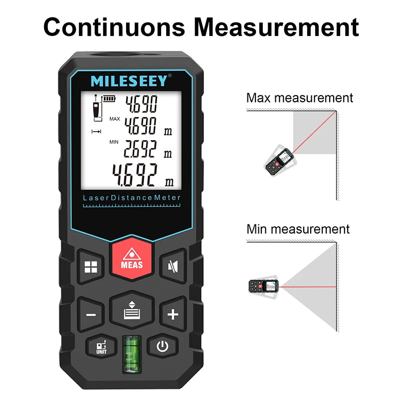 MILESEEY X5 Laser Tape Measure High Accuracy Remote Measurement - Smarsty