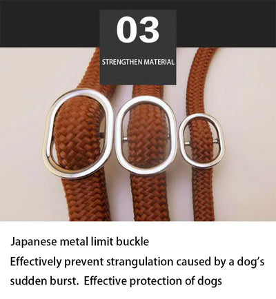 Heavy Duty Dog Leash Adjustable Braided Rope Lead - Smarsty