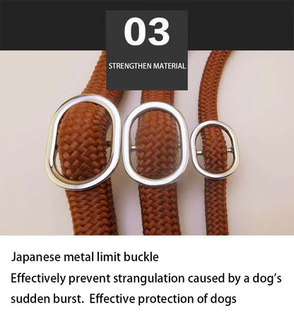 Heavy Duty Dog Leash Adjustable Braided Rope Lead - Smarsty