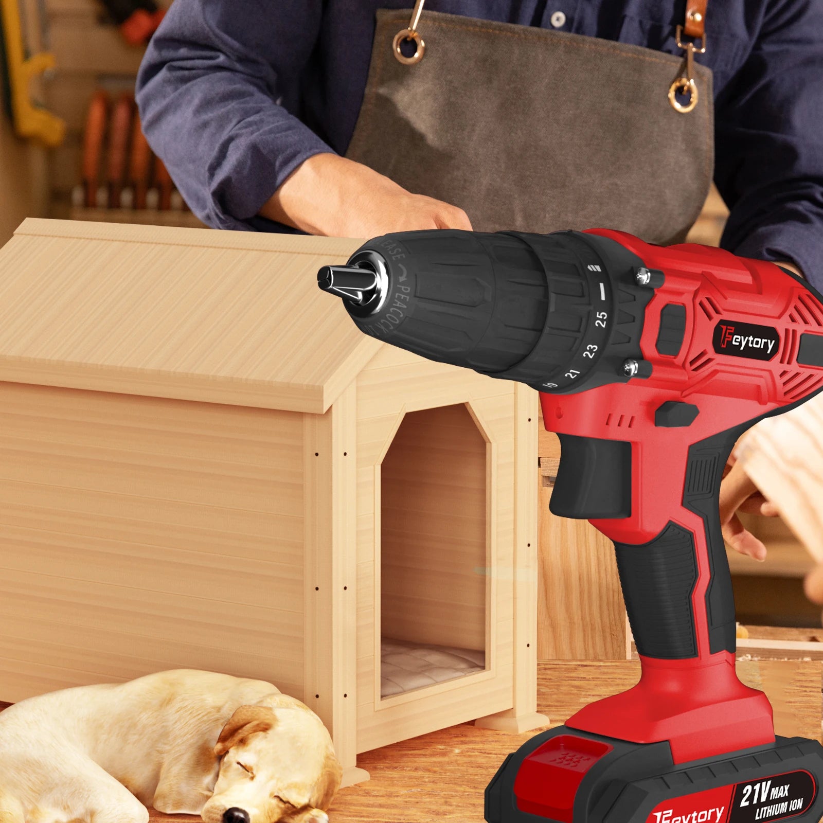 DayPlus 21V Cordless Power Drill with Fast Charging - Smarsty